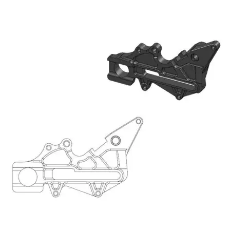 Schnäppchen Bremssatteladapter Moto Master oversize 240mm schwarz KTM bis 2016