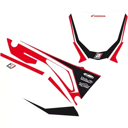 Ausverkauf Startnummerntafel Set pre-cut weiß Blackbird CRF 2014-2017