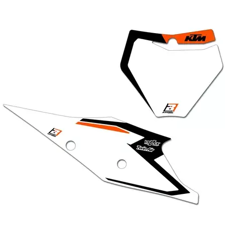 Startnummerntafel Set pre-cut weiß Blackbird SX / SX-F 2016-2018 Aktuell