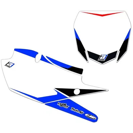 Sonderaktion Startnummerntafel Set pre-cut weiß Blackbird YZ 125 / 250 2015-2021