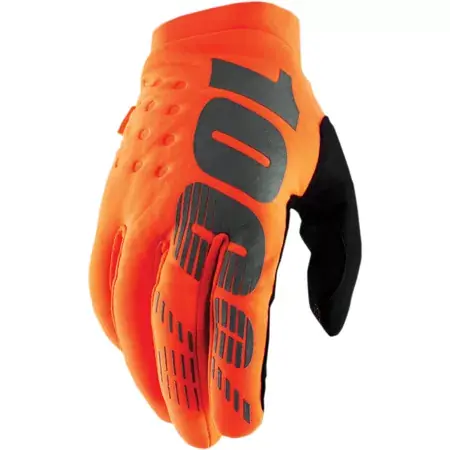 Motocross Handschuhe enfant 100% Brisker neon orange/schwarz Beliebt