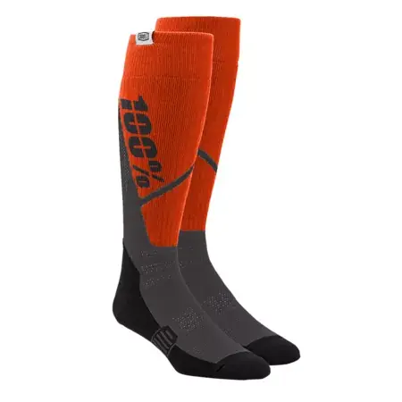 Jetzt Bestellen Motocross Strümpfe 100% Torque Thick Comfort ORANGE/dunkelgrau